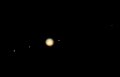 Jupiter a jeho 4 měsíce-sloučení pokus